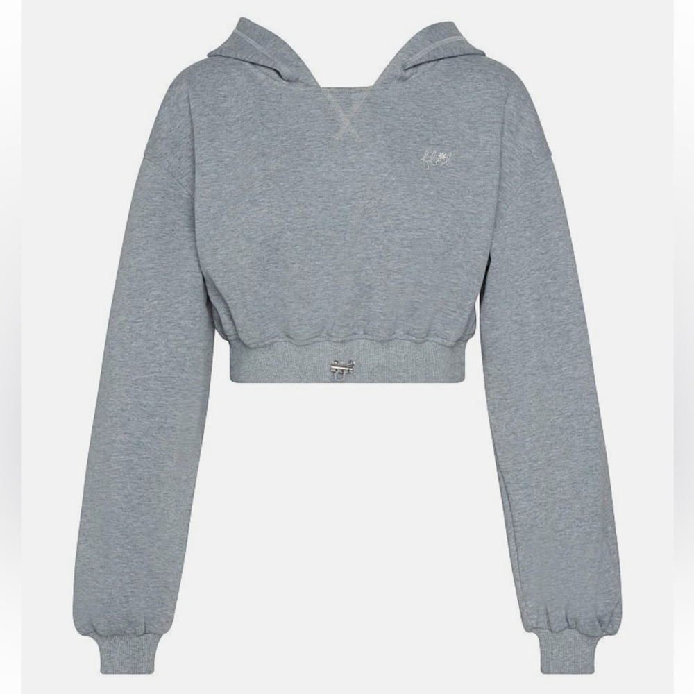 NEW- For Love & Lemons Josie Gray Sweatshirt - Picture 3 of 12